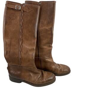 Golden Goose Deluxe Venezia Brown Leather Knee High Boot EU 37 Gently Worn Italy